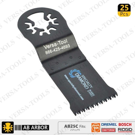Versa Tool 35mm Japan Cut Tooth HCS Multi-Tool Saw Blades, PK 25 AB25C